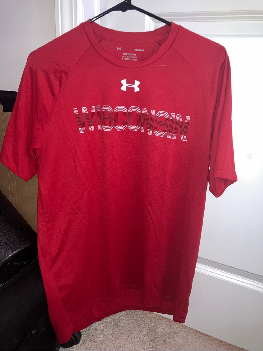 Under Armour Red Wisconsin Performance Tee